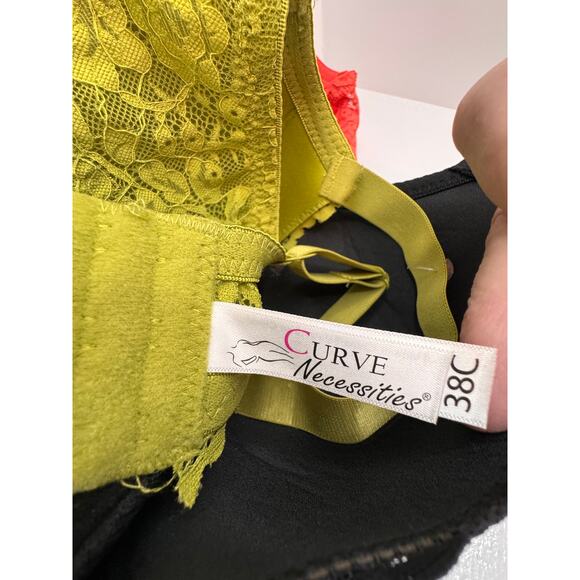 Curve Necessities Lace Underwire Bra Set – Size 38C (3-Pack) Great fall colors! - Picture 5 of 9